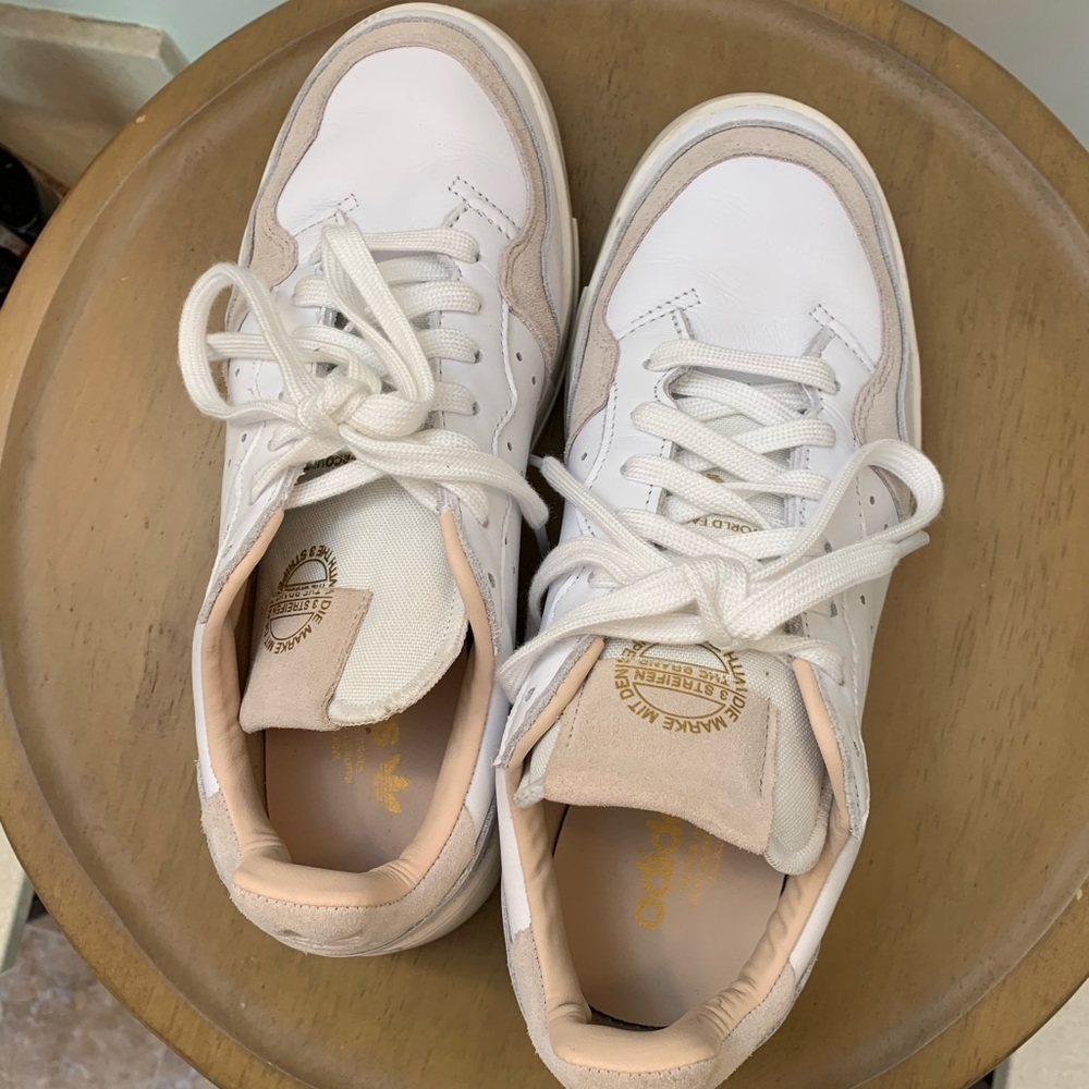 Adidas white sneakers